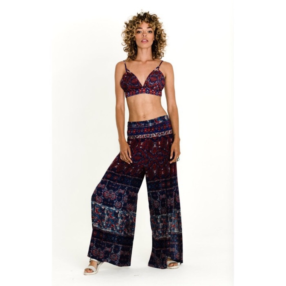 new ❦ Raga ❦ Dream Side Slit Beach Pants ❦ Indigo - Picture 8 of 12